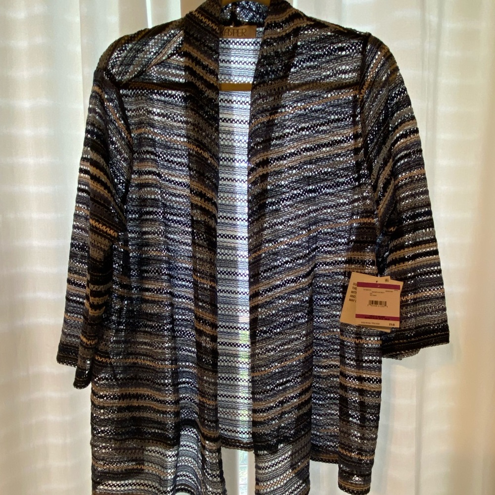 NWT Beautiful light blue ombré Kasper Cardigan size 2X